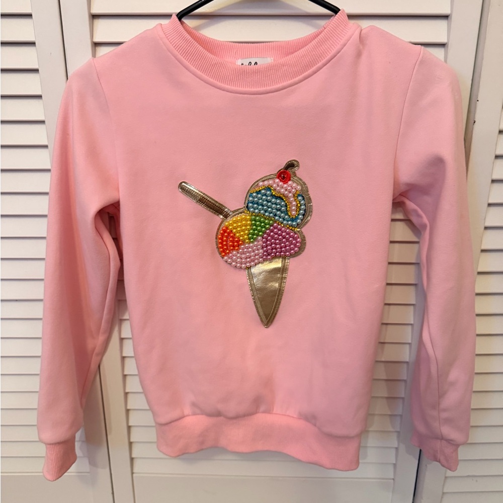 Pink Ice Cream Kids Sweatshirt